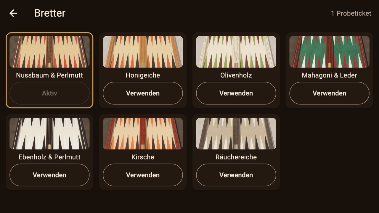 Seven wooden boards