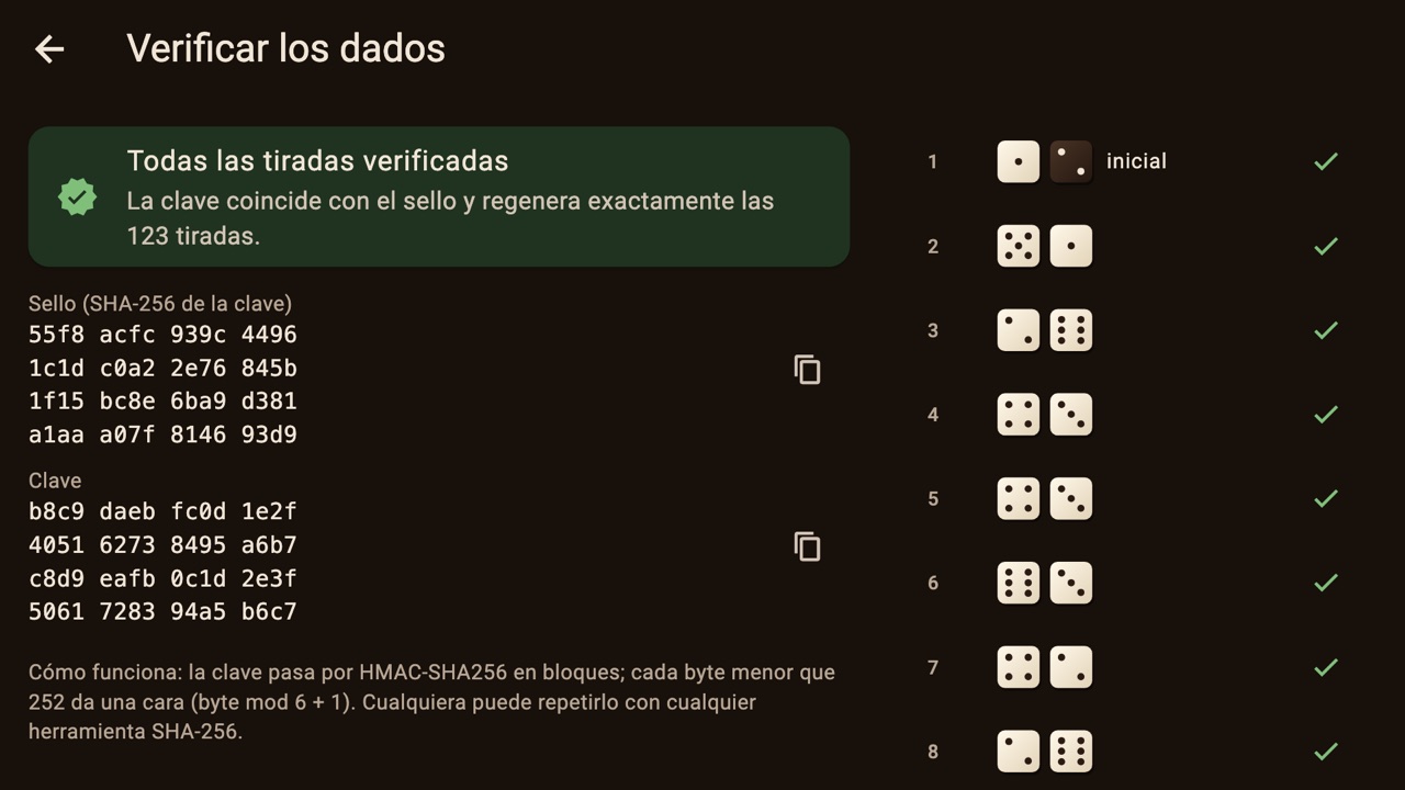 Verify screen rebuilding every roll