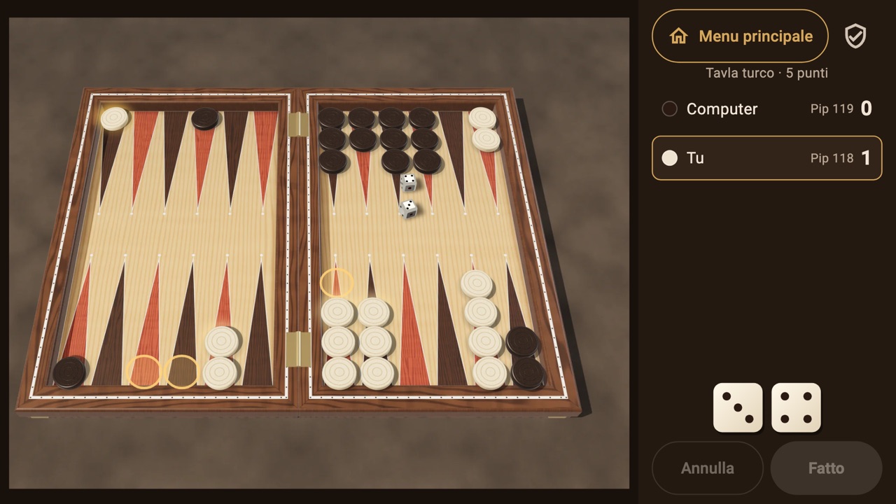 A match on the Walnut & Pearl board