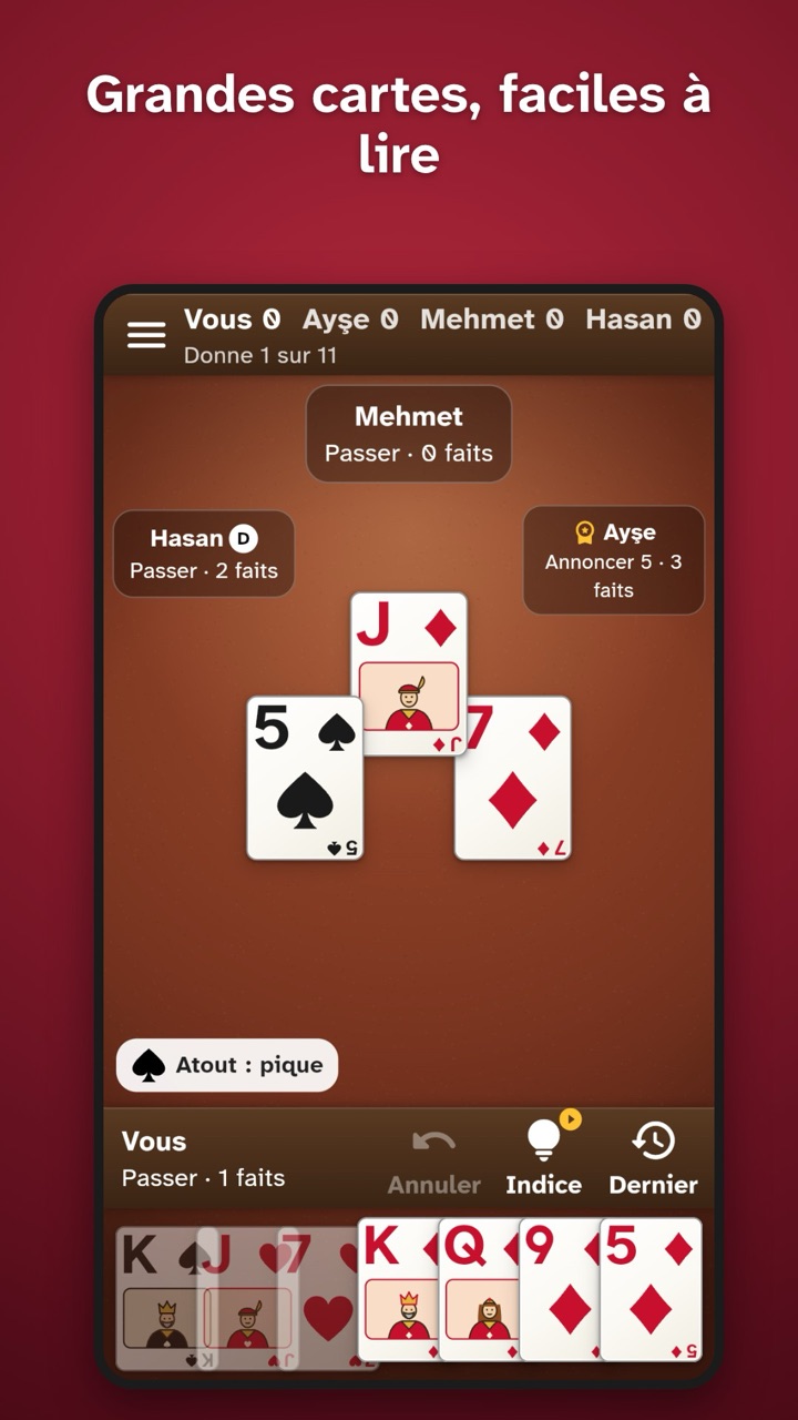 Big, easy-to-read cards