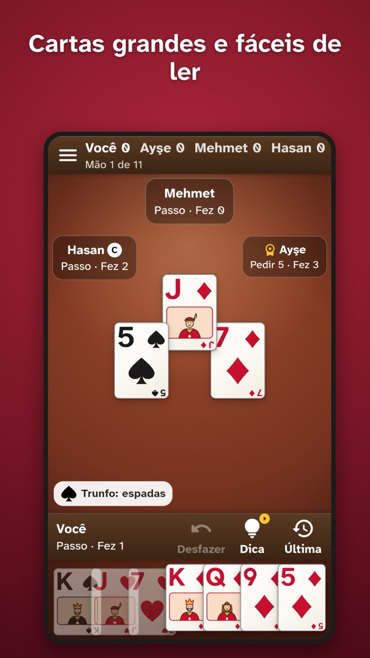 Big, easy-to-read cards