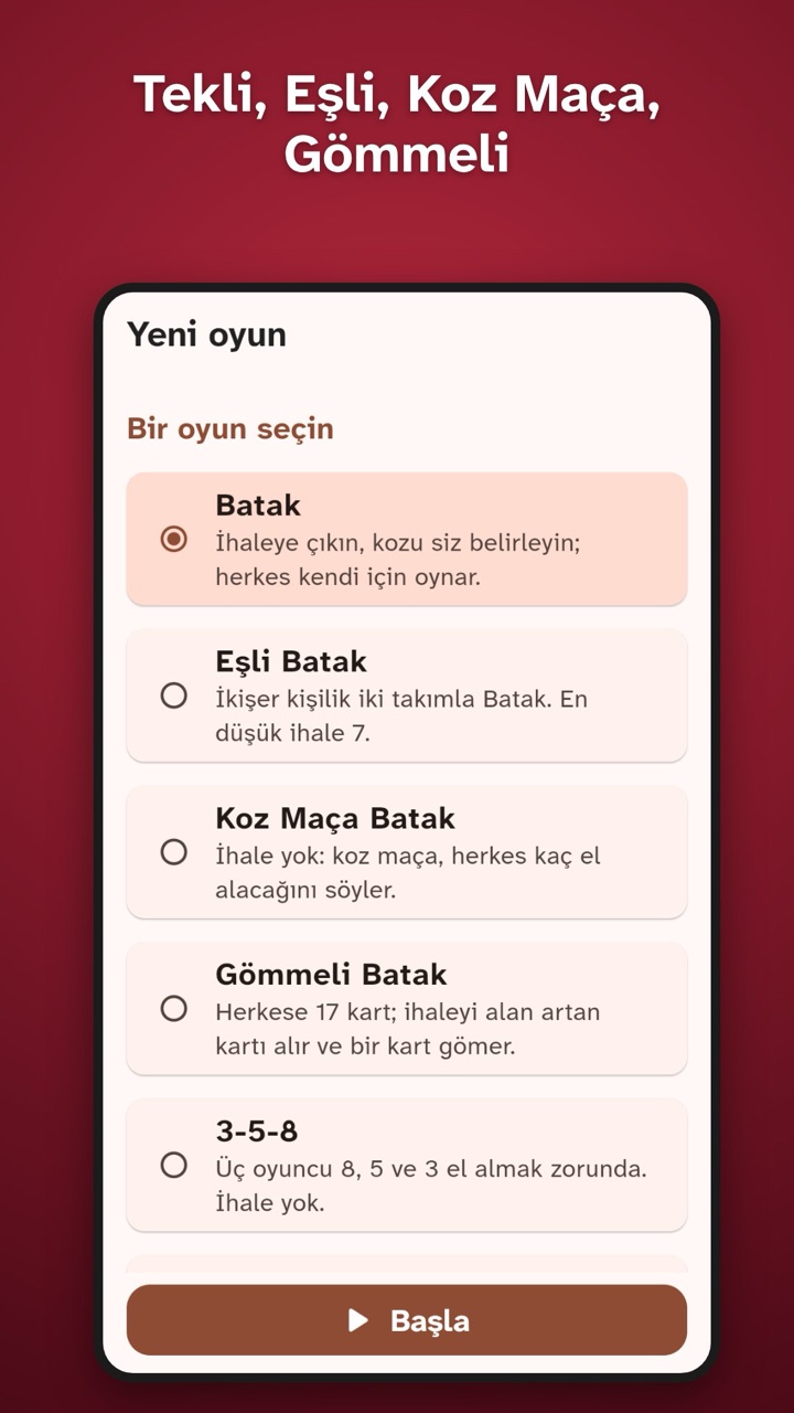 Tek uygulamada altı oyun