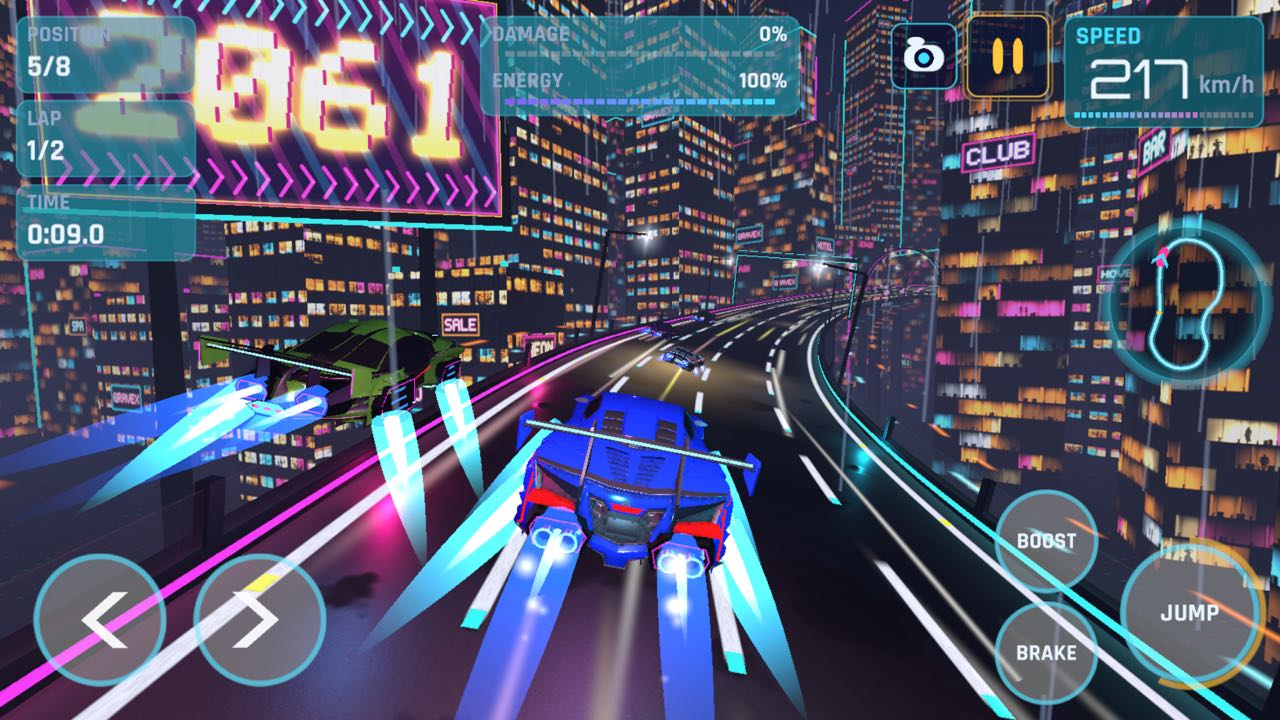 Corsa notturna a Neon City