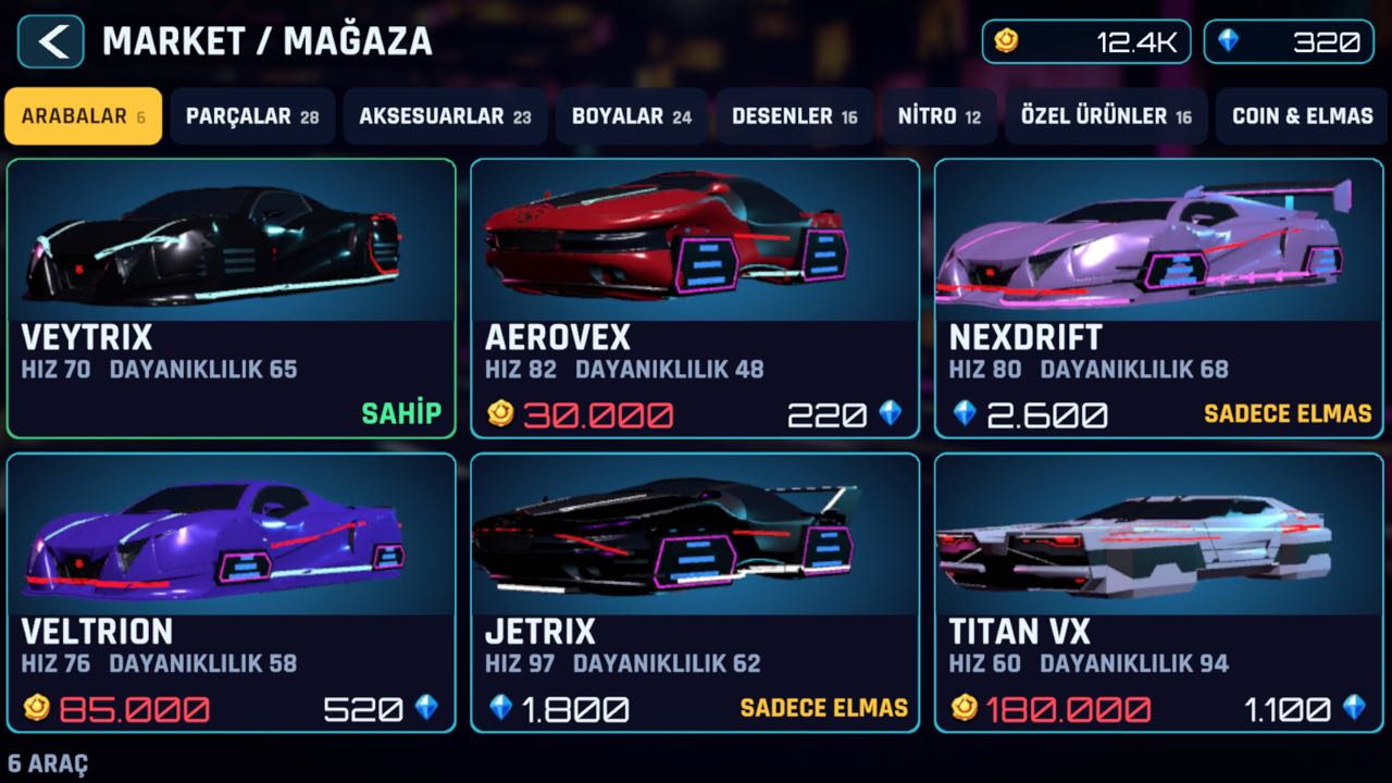 Markette 6 hover araç