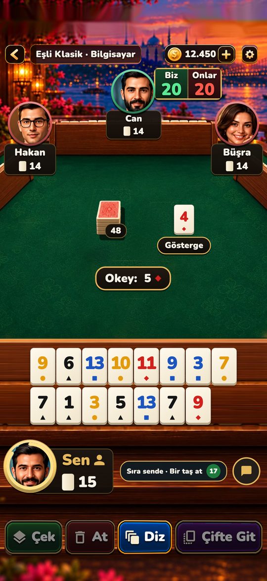 Playing in pairs with the team score