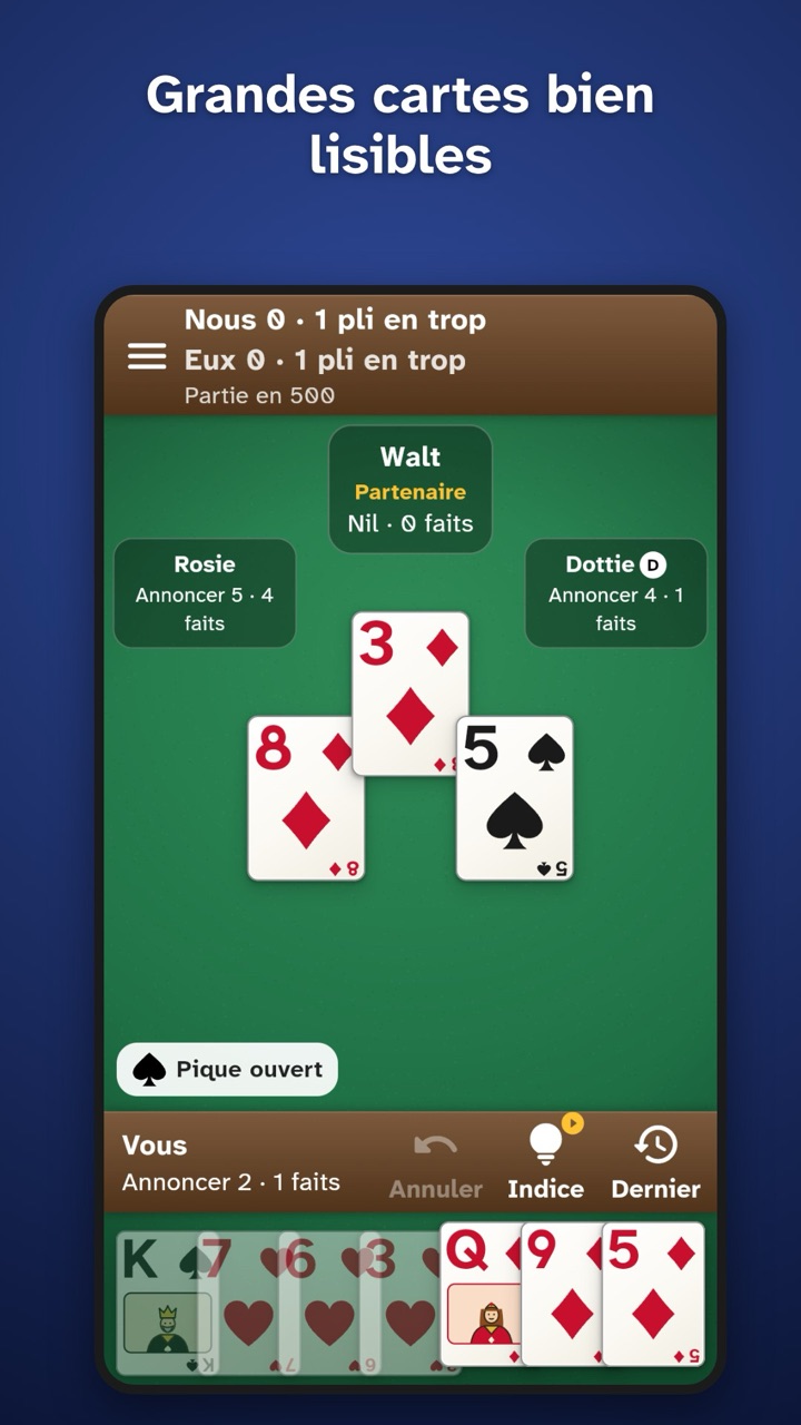 Big, easy-to-read cards