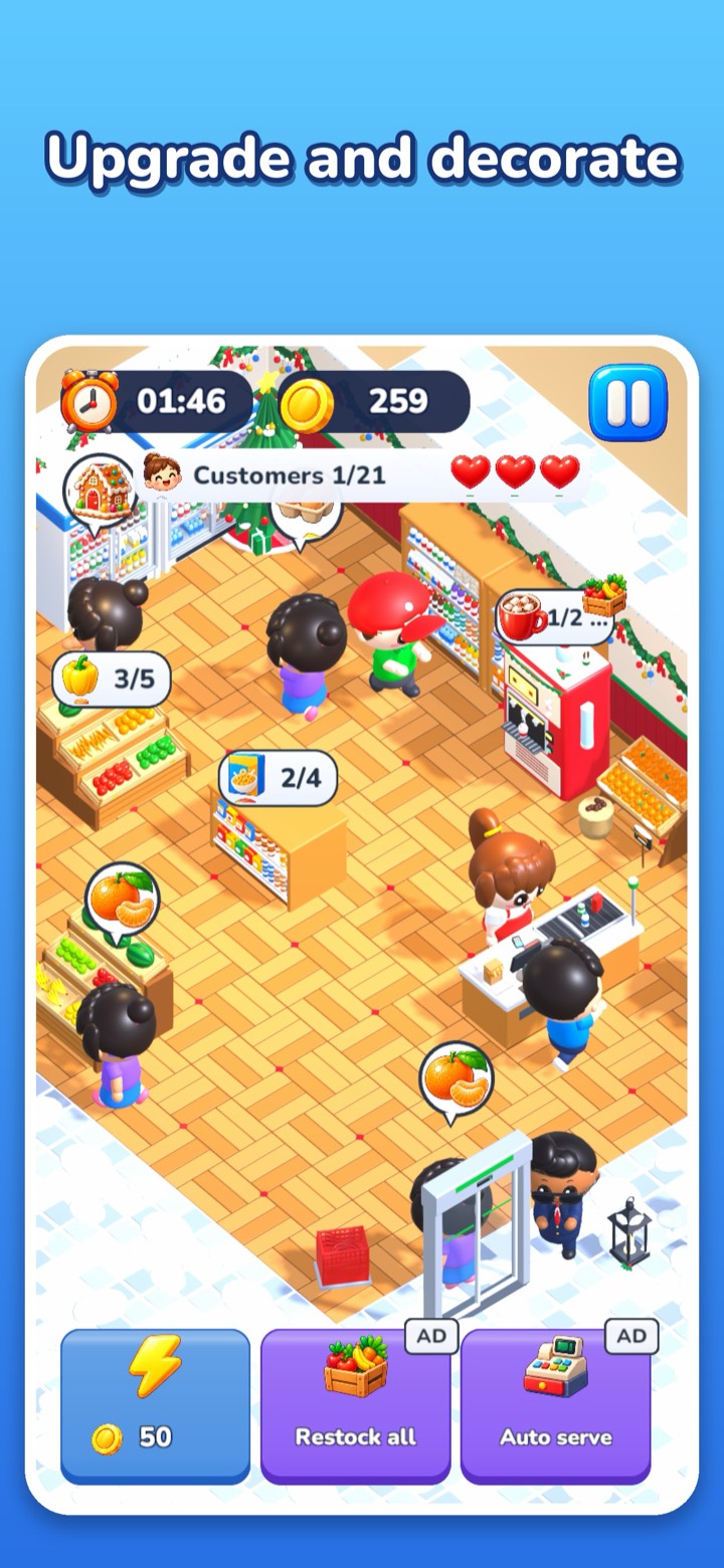 Upgrading and decorating the store