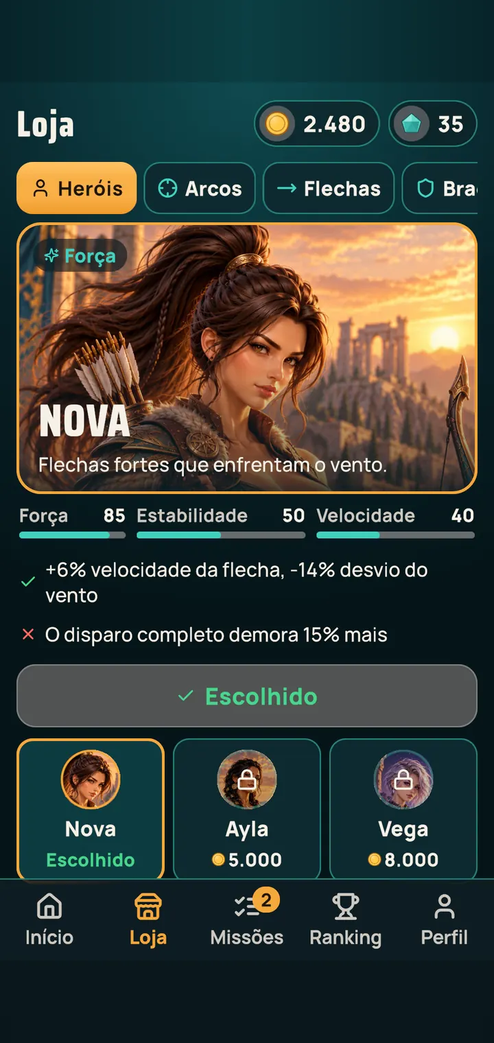 As três heroínas Nova, Ayla e Vega na loja