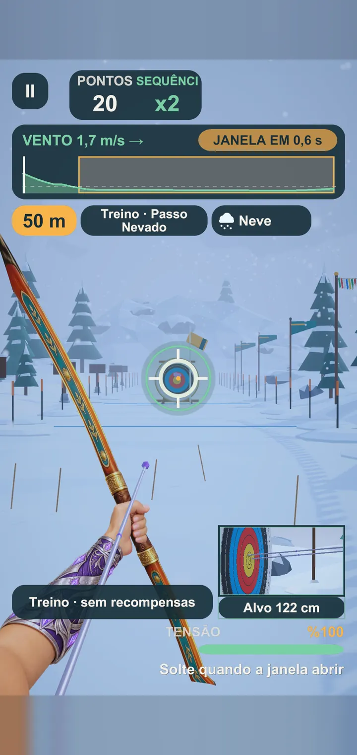 Mirando na neve no Passo Nevado