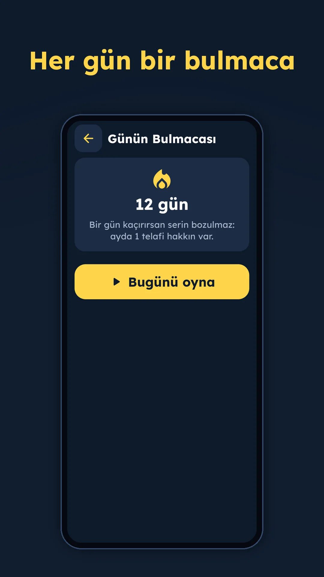 Seri takvimiyle Günün Bulmacası